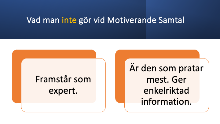 MI - Motiverande intervju