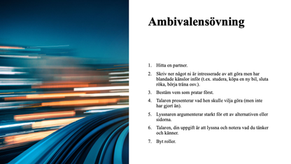 MI - Motiverande intervju
