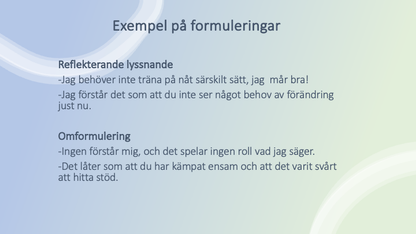 MI - Motiverande intervju