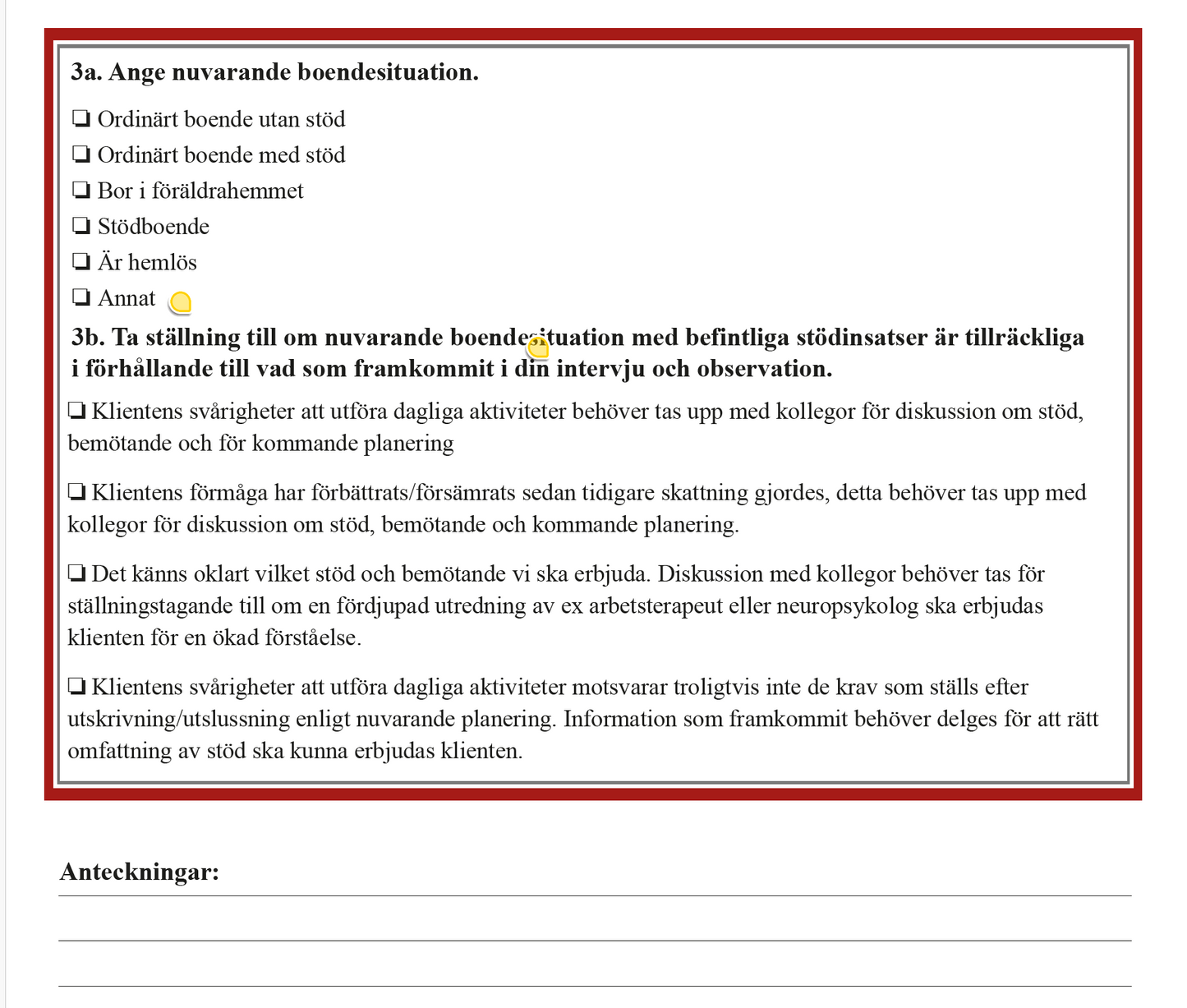 MIN FÖRMÅGA – Strukturerad bedömning av vardagsfunktion (ADL)
