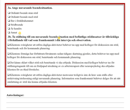 MIN FÖRMÅGA – Strukturerad bedömning av vardagsfunktion (ADL)