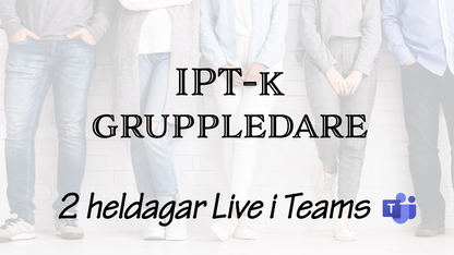 IPT-k, gruppledarut. må 13 & to 16 jan 2025 (digital liveutb.)