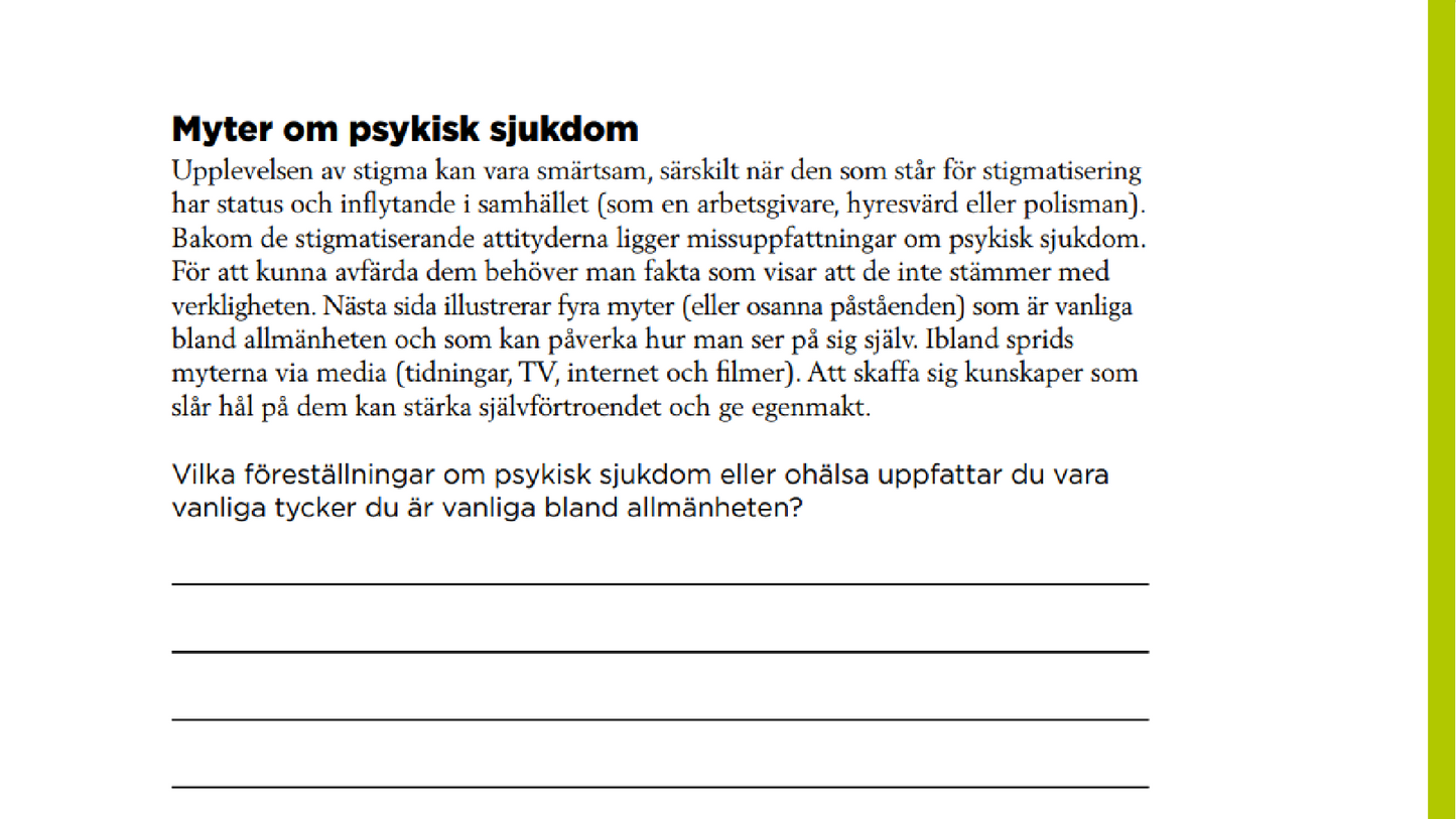 NECT- grupprogram mot självstigma. Digitala träffar. 20 sessioner, 10 kvällsträffar. Start 28 nov.