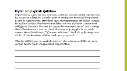 NECT- grupprogram mot självstigma för egenerfarna (Skövde) Start 3 dec.