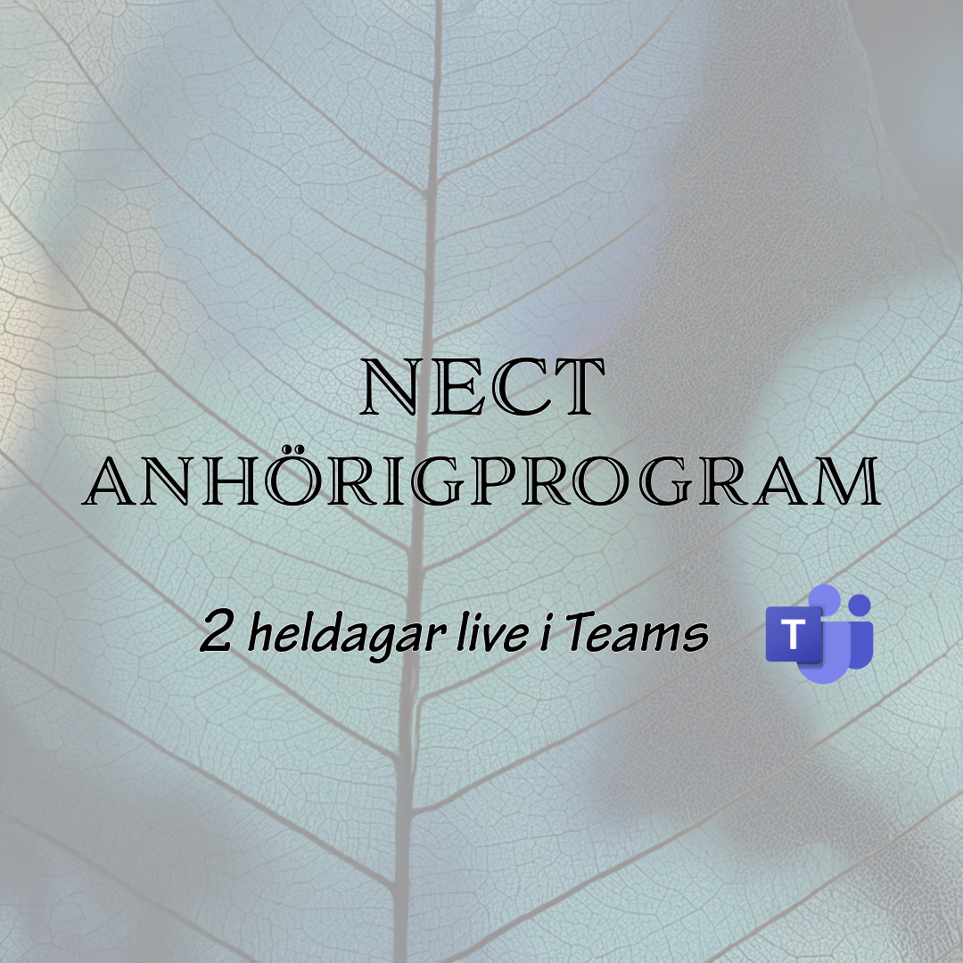 NECT-grupp för anhöriga (psykisk ohälsa) lö 30 nov + sö 1 dec