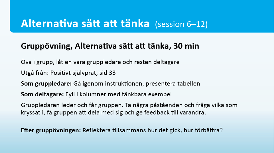 NECT- grupprogram mot självstigma för egenerfarna (Skövde) Start 3 dec.