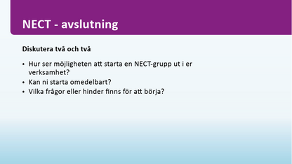 NECT- grupprogram mot självstigma. Digitala träffar. 20 sessioner, 10 kvällsträffar. Start 28 nov.