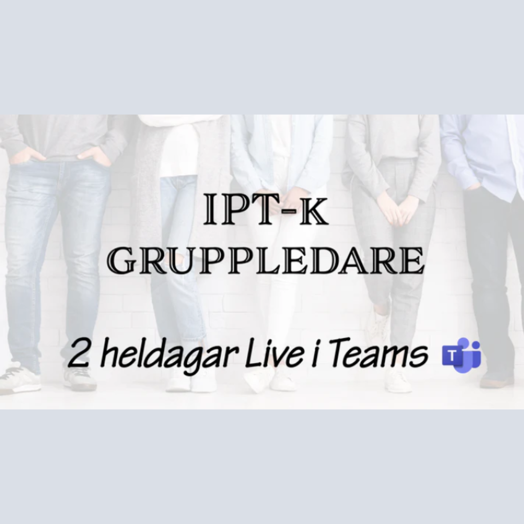 IPT-k, gruppledarut. må 13 & to 16 jan 2025 (digital liveutb.)