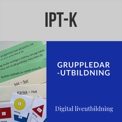 IPT-k, gruppledarutb. 8 + 15 maj 2025